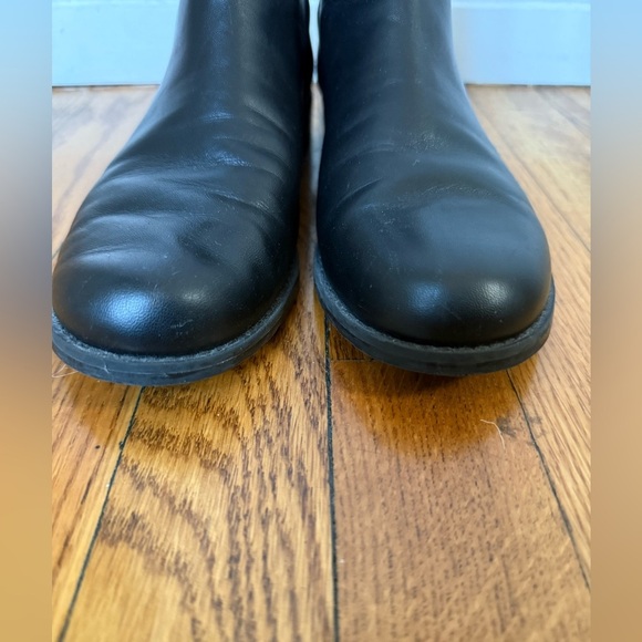 Stuart Weitzman Kye City Booties Black Leather Textile Women’s 7.5 - Picture 9 of 9